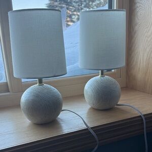 Elegant White Table Lamp Set